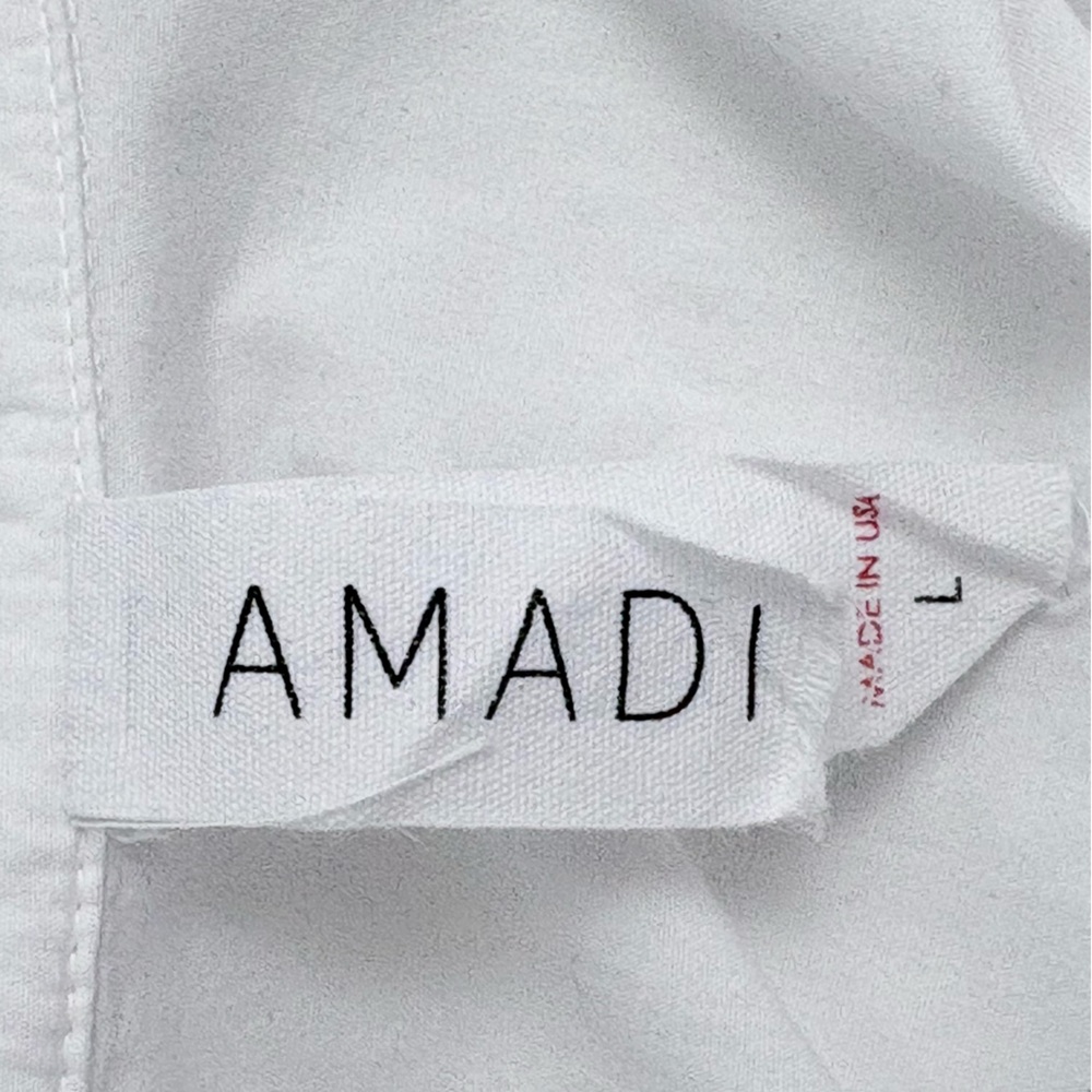 ANTHROPOLOGIE AMADI Cordelia Tiered White Midi Shirt Dress Size Large - Picture 8 of 10